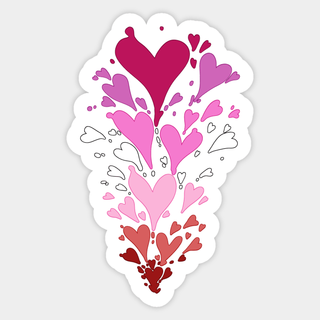 Loveheart - Lipstick Lesbian Sticker by Wissler